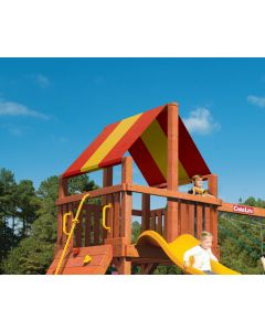 Playhouse XL Red/Yellow Striped Vinyl Roof