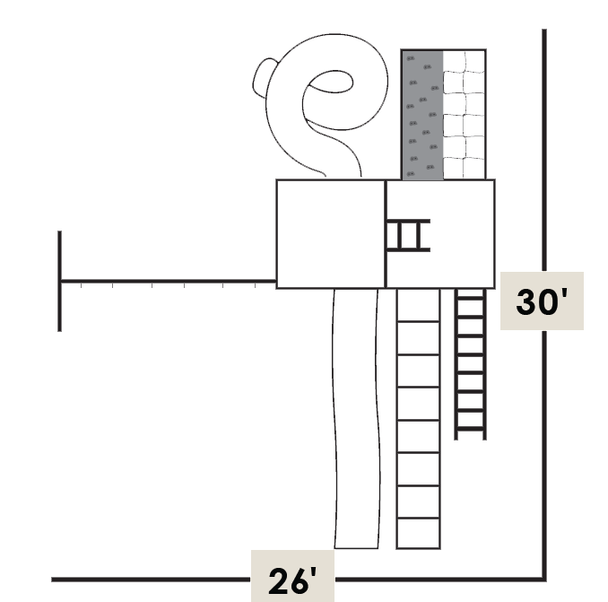 The Double Climbers Delight layout & dimensions.